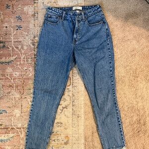 Abercrombie & Fitch High-Rise Blue Mom Jeans